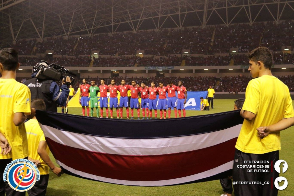 La Selección de Costa Rica previo al juego contra Haití, que se ganó 1-0 en el Estadio Nacional, el viernes pasado, con motivo de su debut en las eliminatorias al Mundial de Rusia 2018. Fue el número 599 de la historia de la 'Sele' (foto Facebook de Fedefútbol).