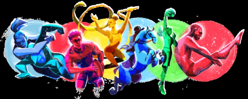 Esta es la imagen pintada que presentó Google el 26 de julio para celebrar el comienzo de los Juegos Panamericanos "Lima 2019" (foto Google).