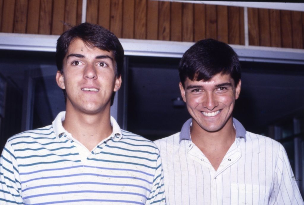 Los hermanos Thome, Kénneth y Fred (de izquierda a derecha), jugaron a lo grande en los Juegos Panamericanos de Indianápolis 1987 y dieron a Costa Rica una insospechada presea de bronce (foto archivo de Rodrigo Calvo).