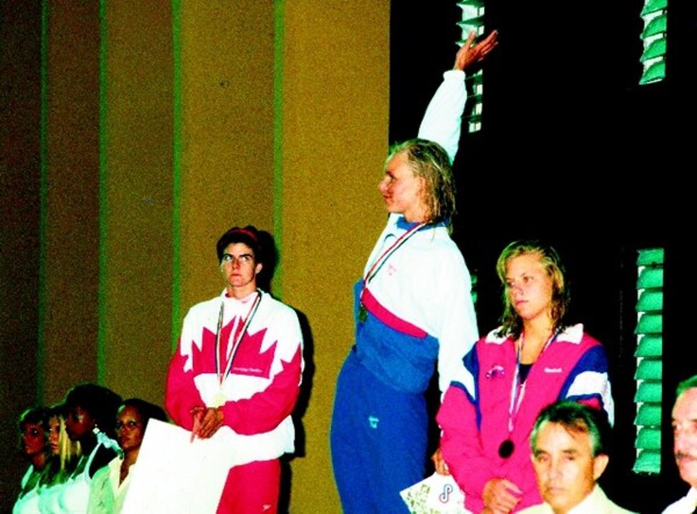 Sylvia Poll volvió a ganar otra medalla de oro en Juegos Panamericanos durante la cita de 1991 en La Habana, Cuba. Allí brilló con un tiempo de 1:03.15 en los 100 metros dorso (foto archivo de Rodrigo Calvo).