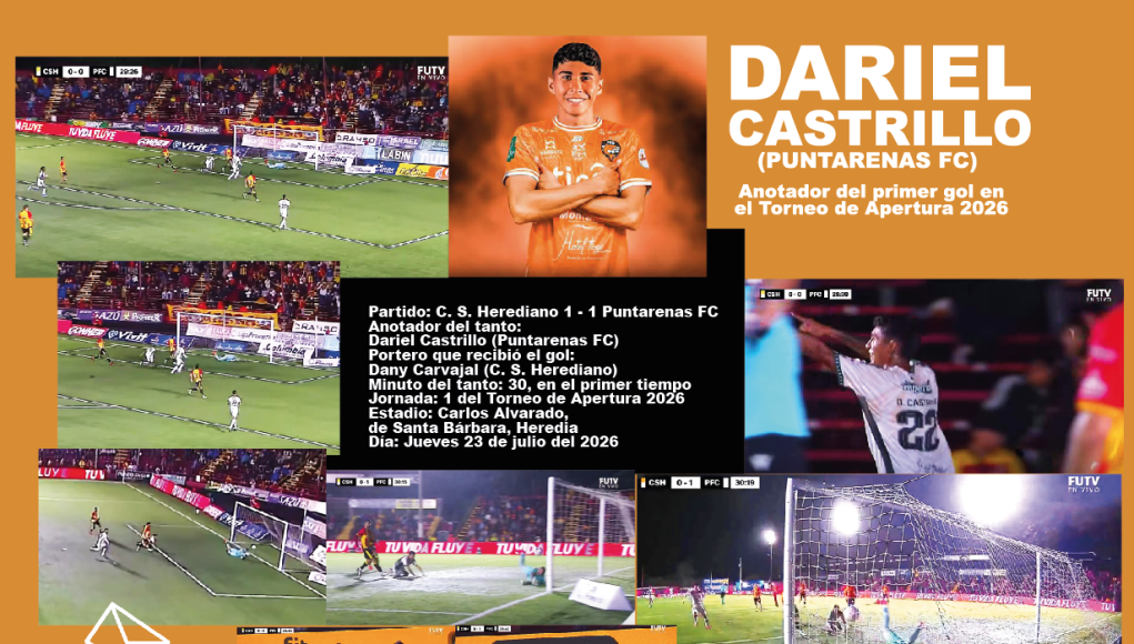 El primer gol en los torneos del fútbol de Costa Rica
