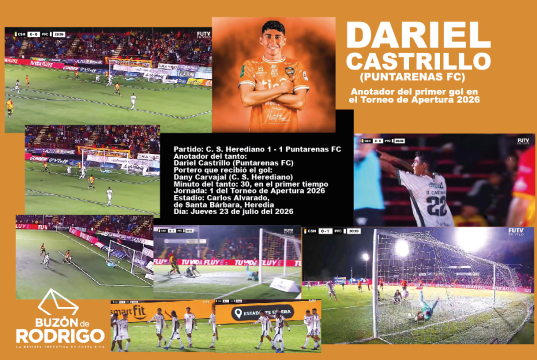 El primer gol en los torneos del fútbol de Costa Rica